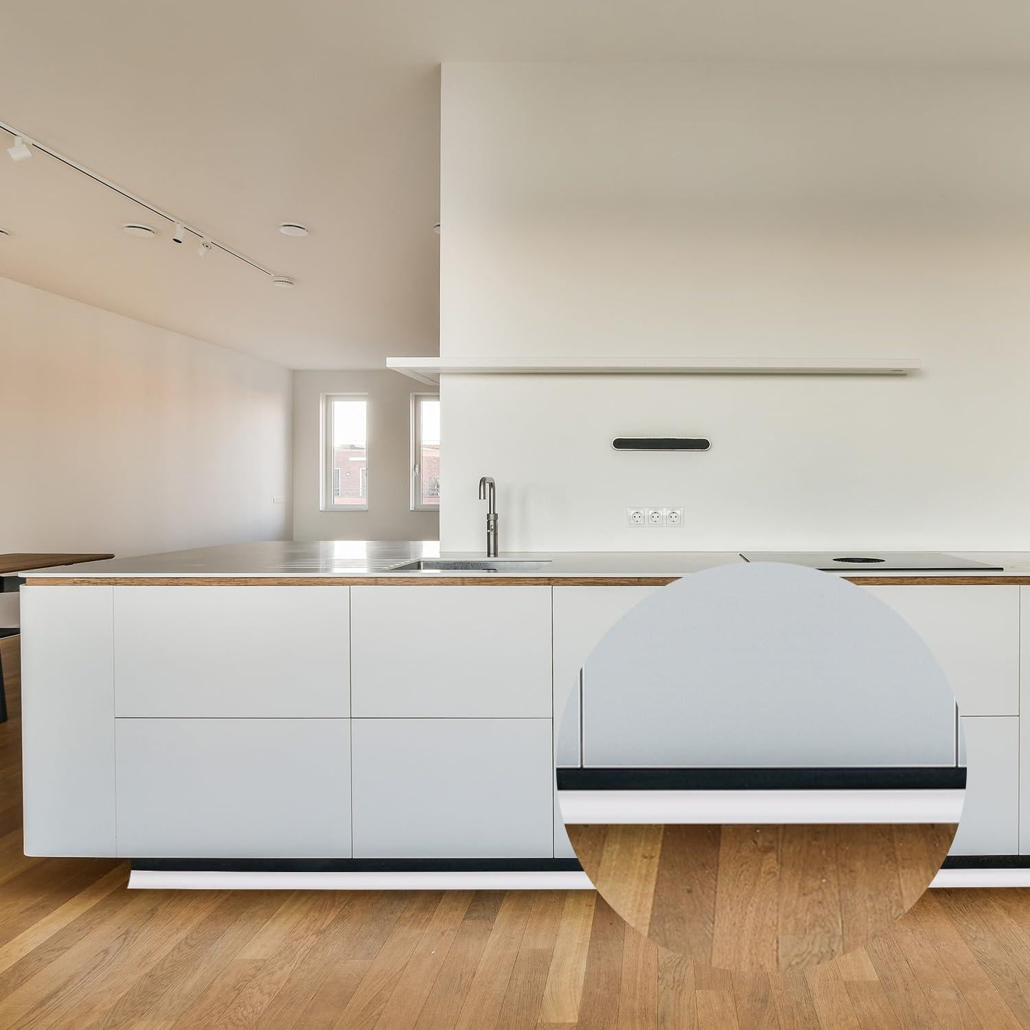 Moldura Flexible de Cuarto Redondo Penitue 303x1.4cm Silicona