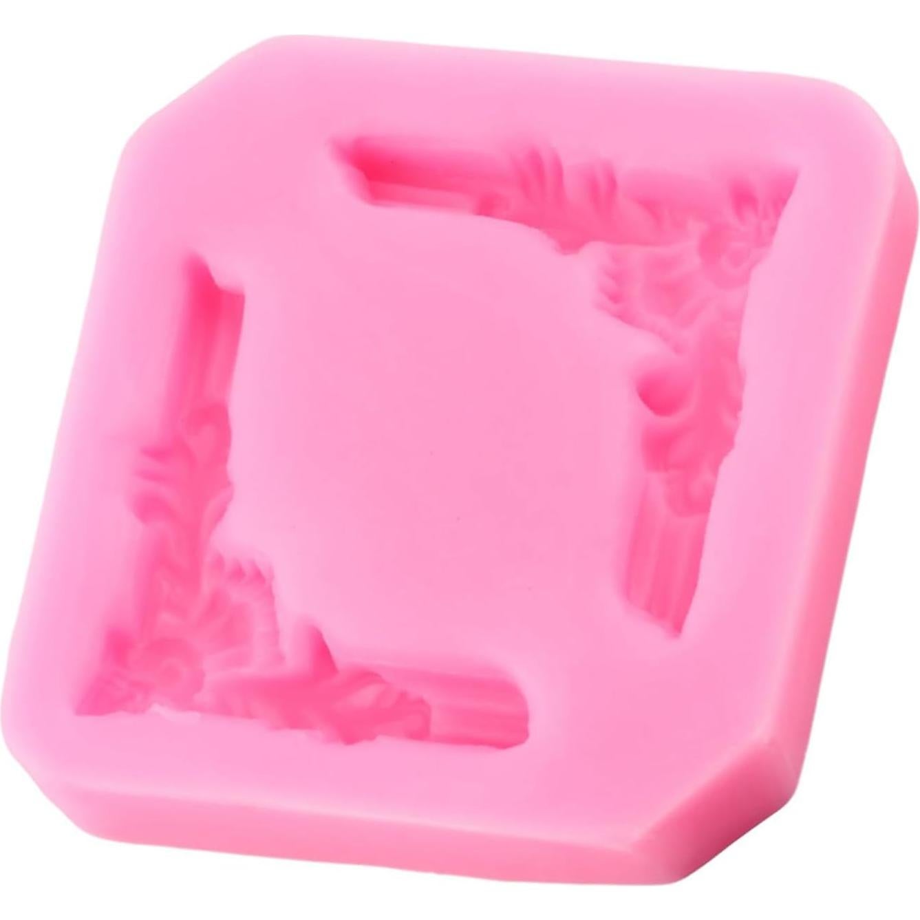 Baroque Fondant Silicone Molds Relief Frame Corner Chocolate Molds For Cake Decoration Cupcake Topper Candy Polymer Clay Gum Paste