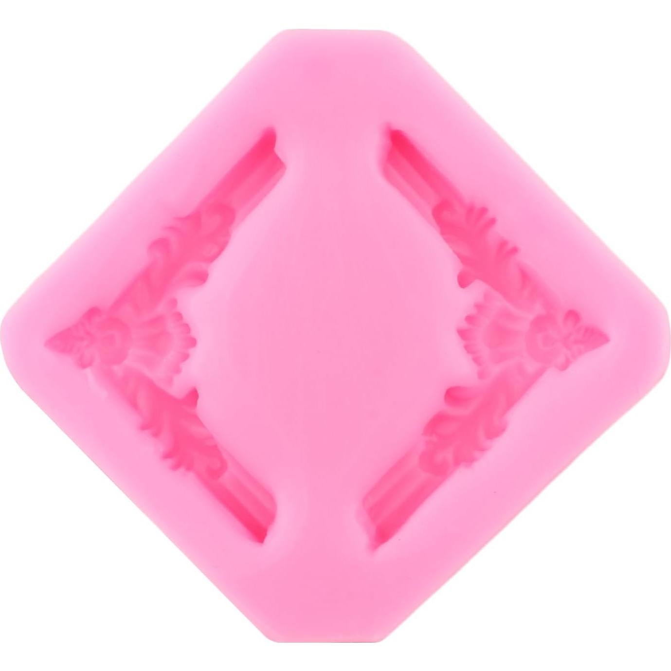 Baroque Fondant Silicone Molds Relief Frame Corner Chocolate Molds For Cake Decoration Cupcake Topper Candy Polymer Clay Gum Paste