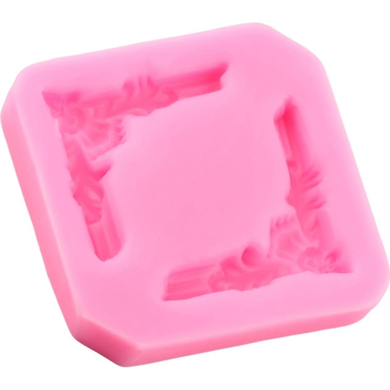 Baroque Fondant Silicone Molds Relief Frame Corner Chocolate Molds For Cake Decoration Cupcake Topper Candy Polymer Clay Gum Paste