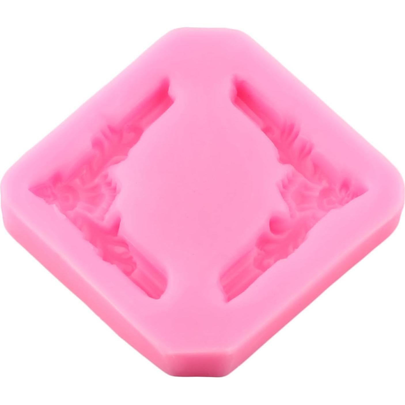 Baroque Fondant Silicone Molds Relief Frame Corner Chocolate Molds For Cake Decoration Cupcake Topper Candy Polymer Clay Gum Paste