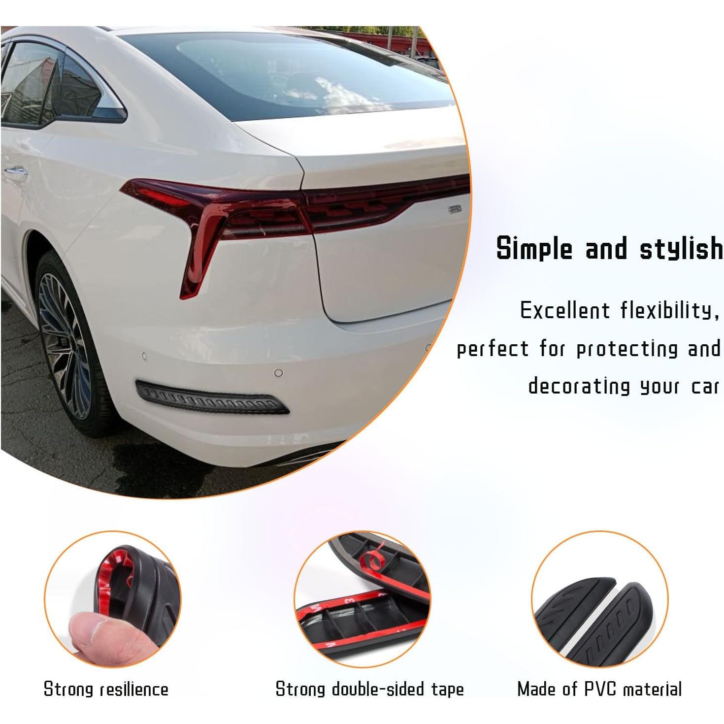 Tiras Antirayaduras para Parachoques Suvnie 40.5x5 cm Negro