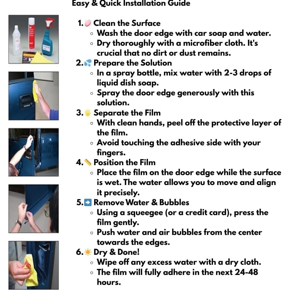 Película de Protección de Bordes de Puerta Upromax 96036 8 milímetros Universal para 4 Puertas