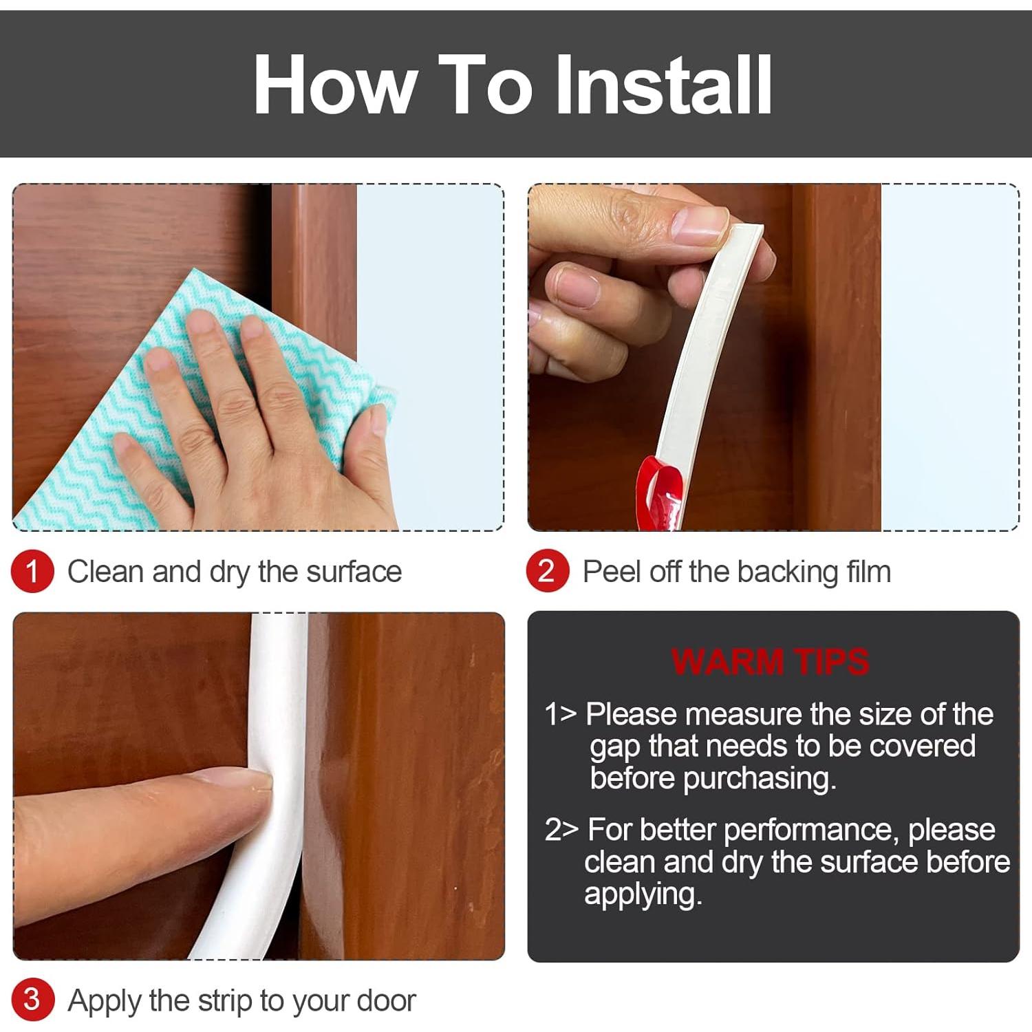 Tira de Sellado de Puerta Silicona Benory 6m Aislamiento Acústico