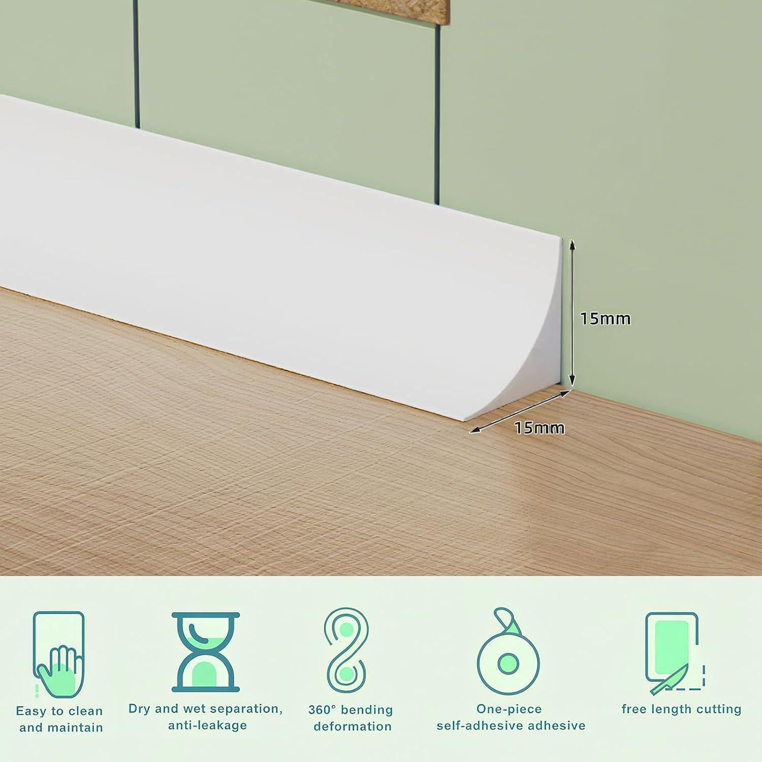 Moldura Cuarterona Flexible Luya 199.5 cm Autoadhesiva