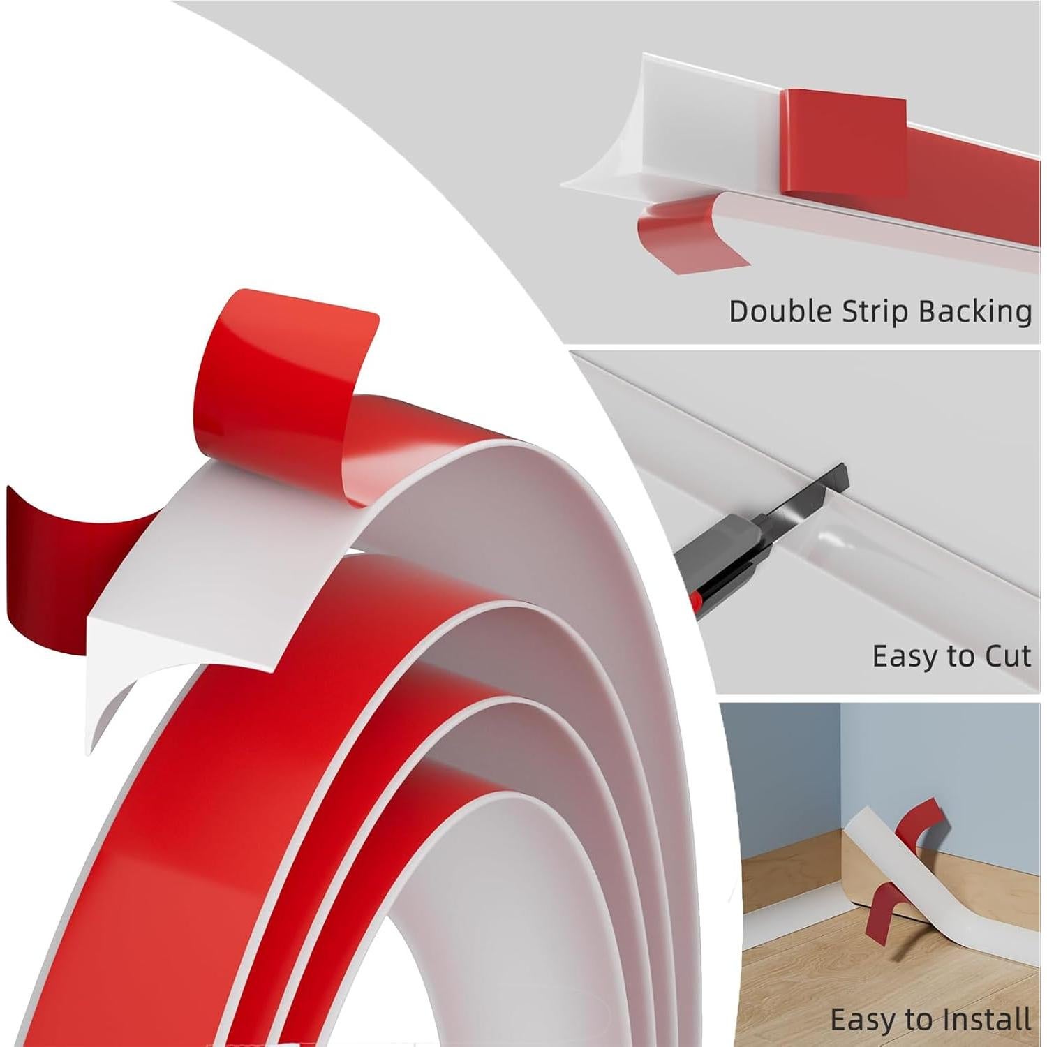 Moldura Cuarterona Flexible Luya 199.5 cm Autoadhesiva