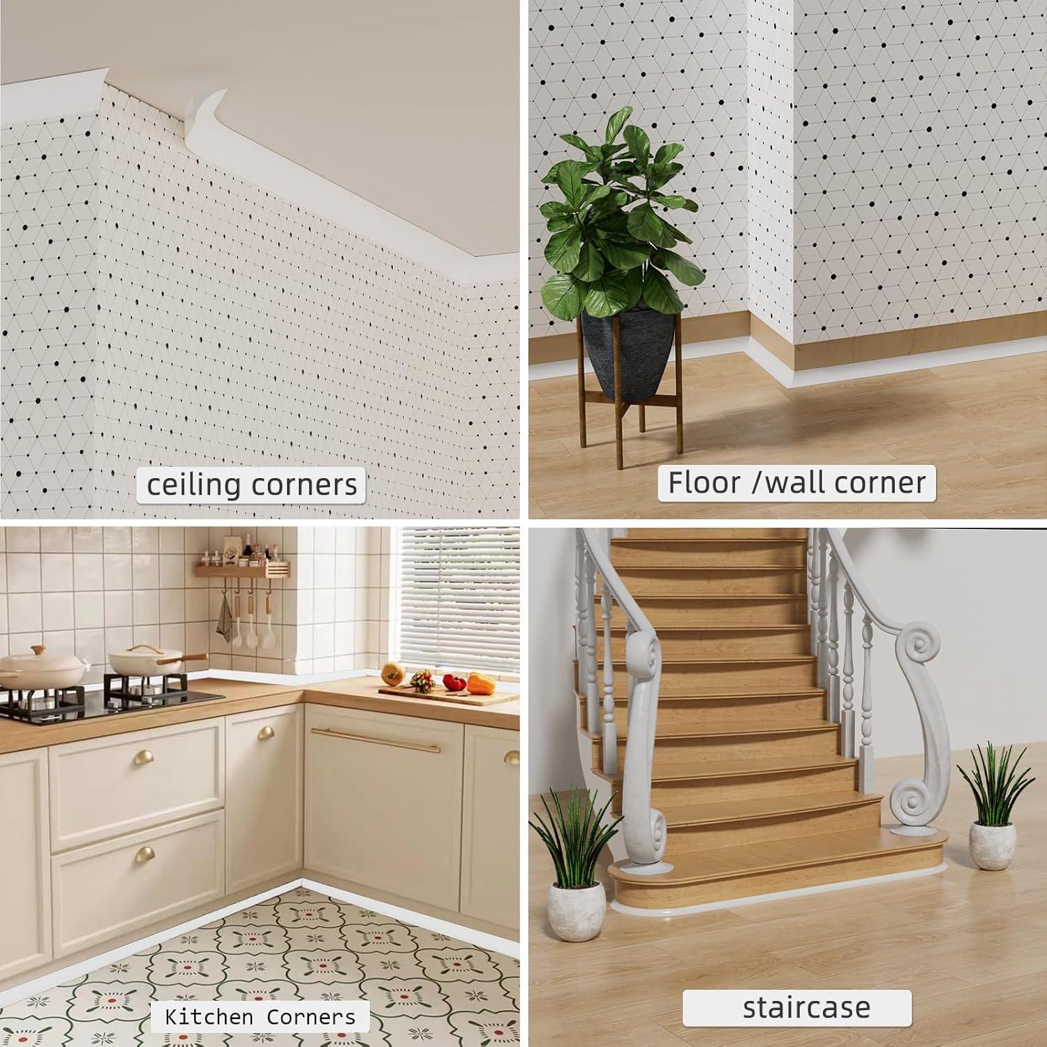 Moldura Cuarterona Flexible Luya 199.5 cm Autoadhesiva