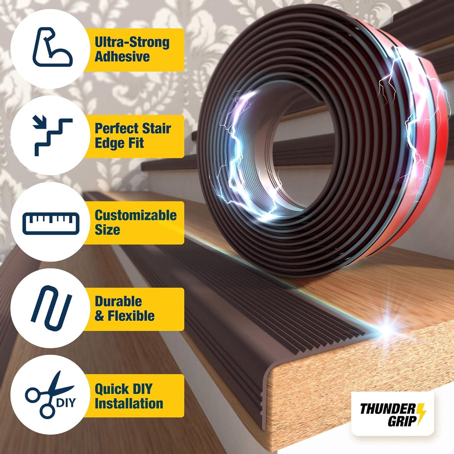 Protector de Borde de Escalera 3.66m THUNDER GRIP Antideslizante