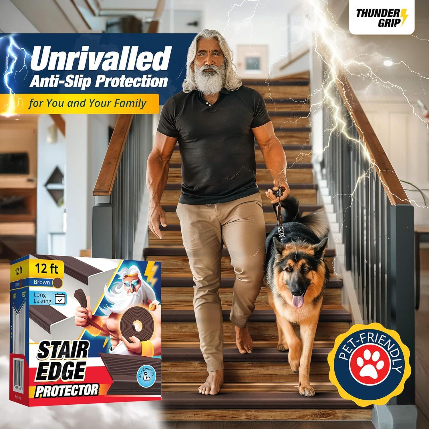 Protector de Borde de Escalera 3.66m THUNDER GRIP Antideslizante