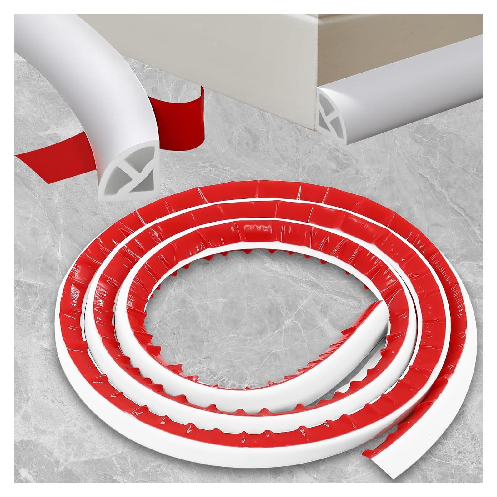 Moldura Flexible Autoadhesiva 6m MVVM Blanca para Decoración