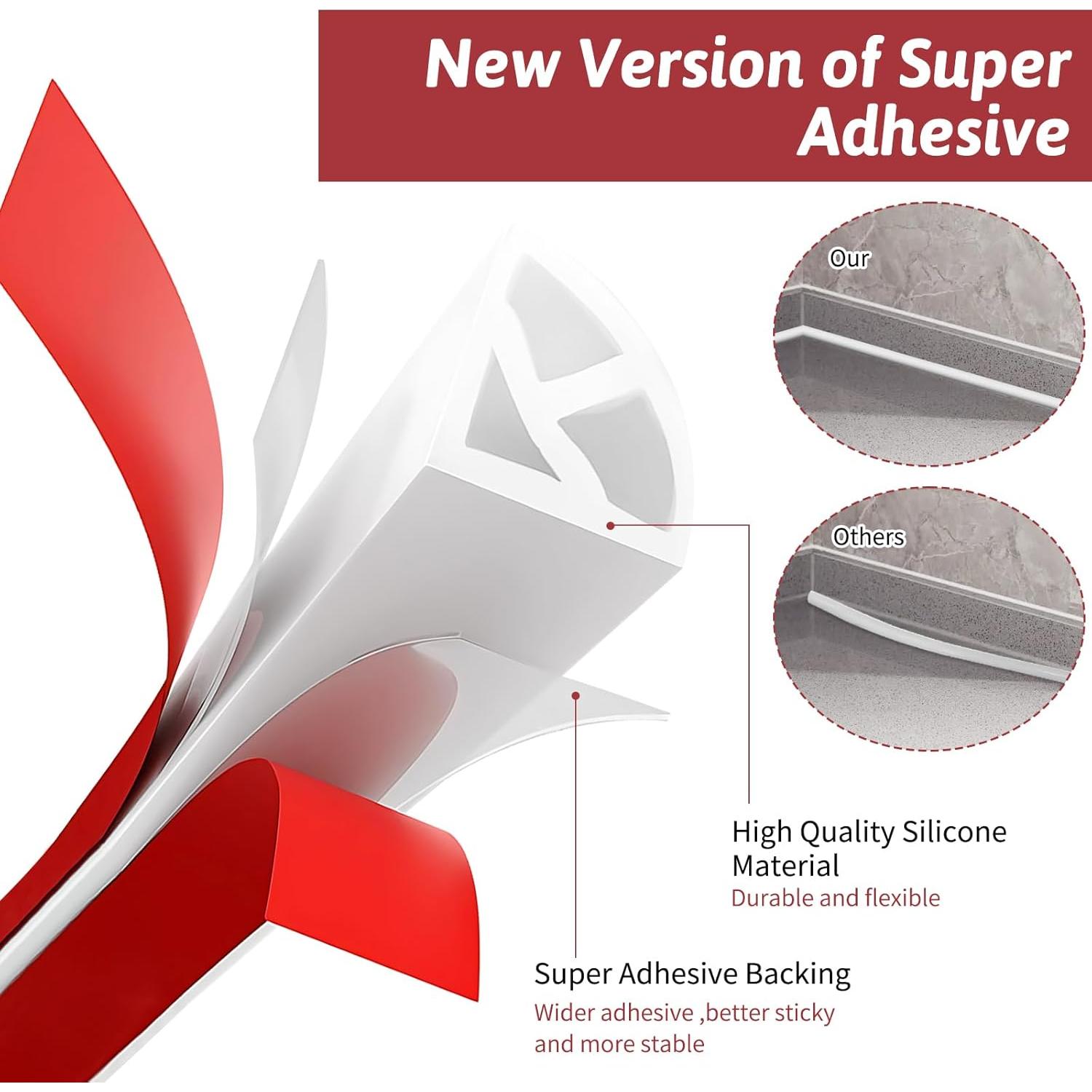 Moldura Flexible Autoadhesiva 6m MVVM Blanca para Decoración