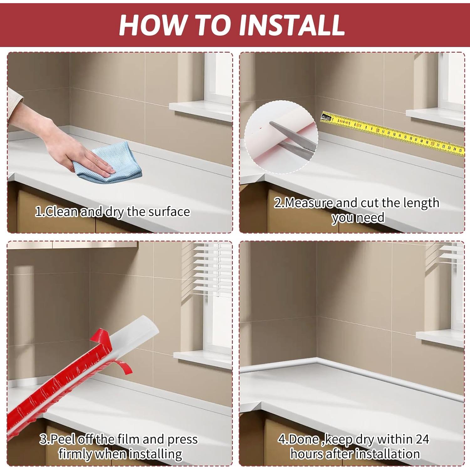 Moldura Flexible Autoadhesiva 6m MVVM Blanca para Decoración