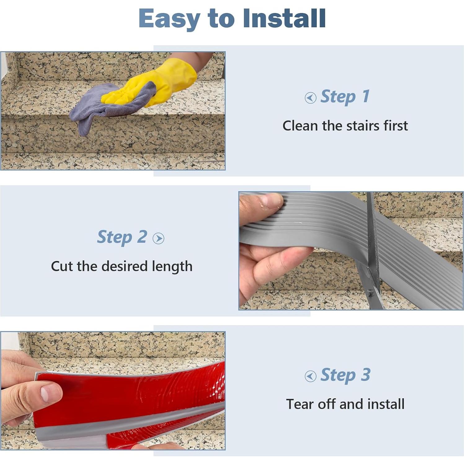 Protector de Escalera Antideslizante Pionasuicg 1.22m Gris