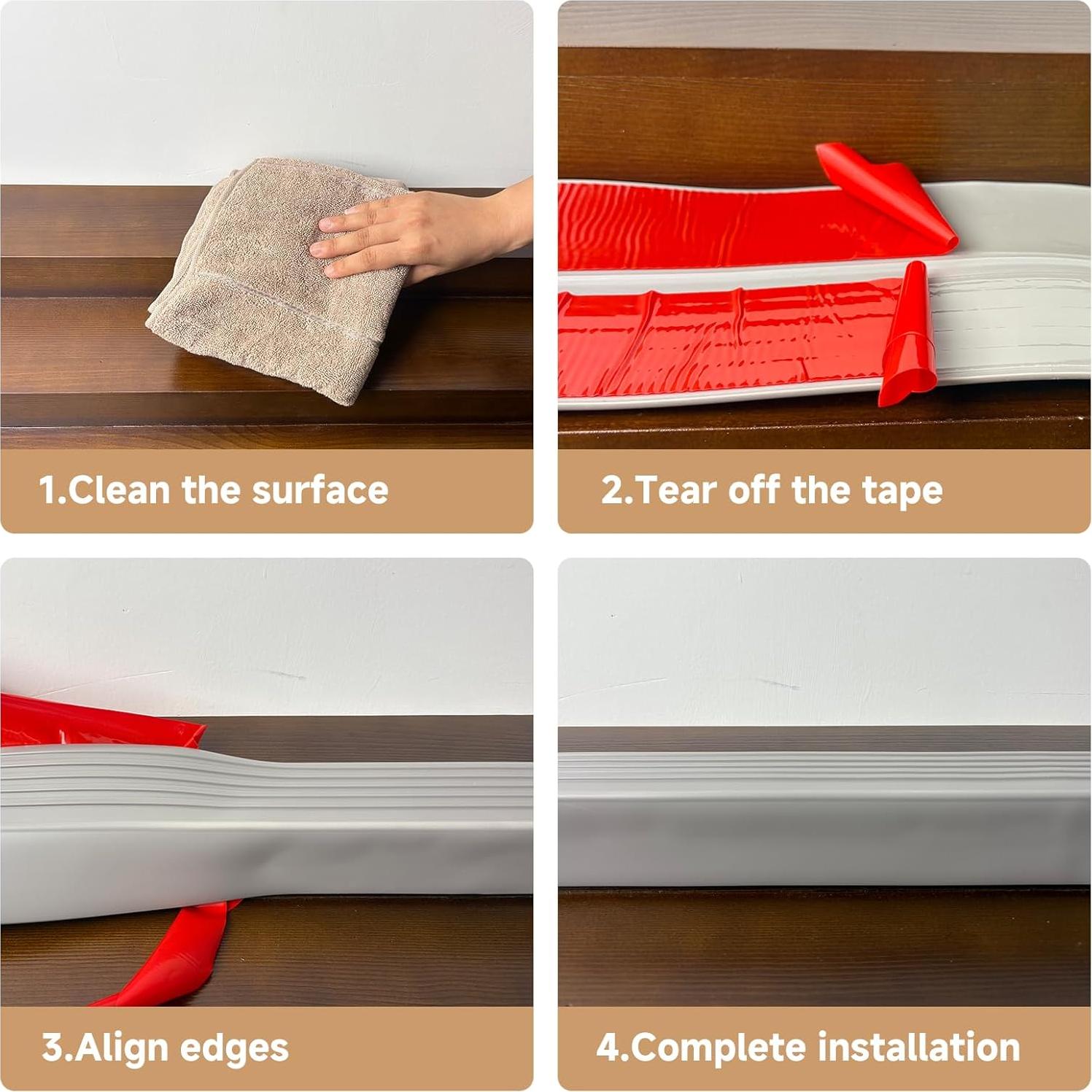 Protector de Bisel de Escalera TONGMO 1.22M Goma Antideslizante