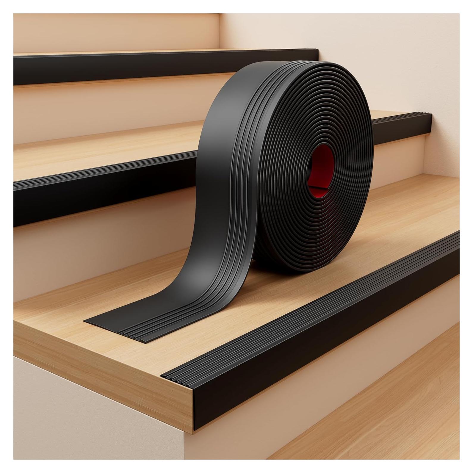 Protector de Borde de Escalera INMOZATA 12.19m Antideslizante Negro