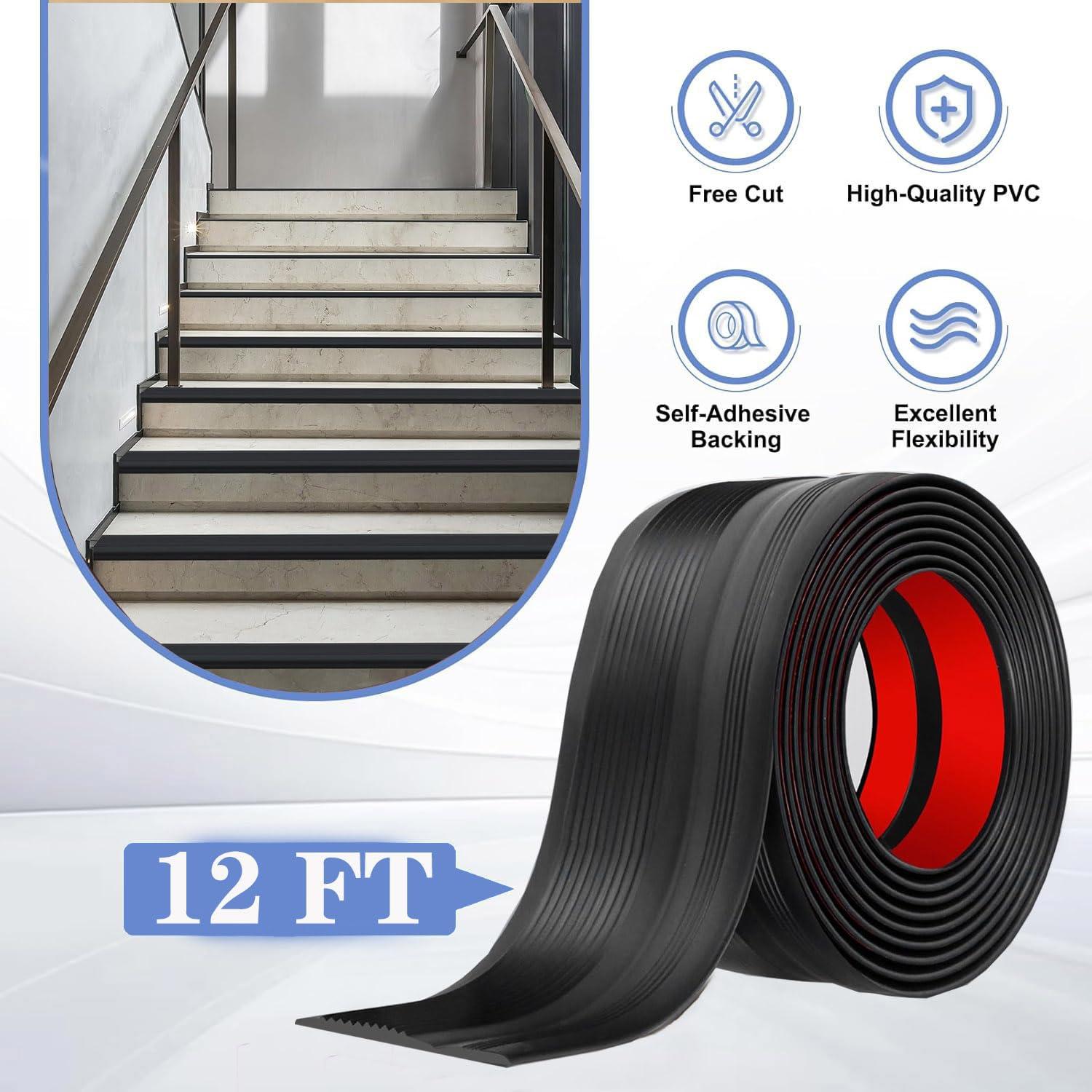 Protector de Escalera Antideslizante TFXXSJWY 3.66m Negro
