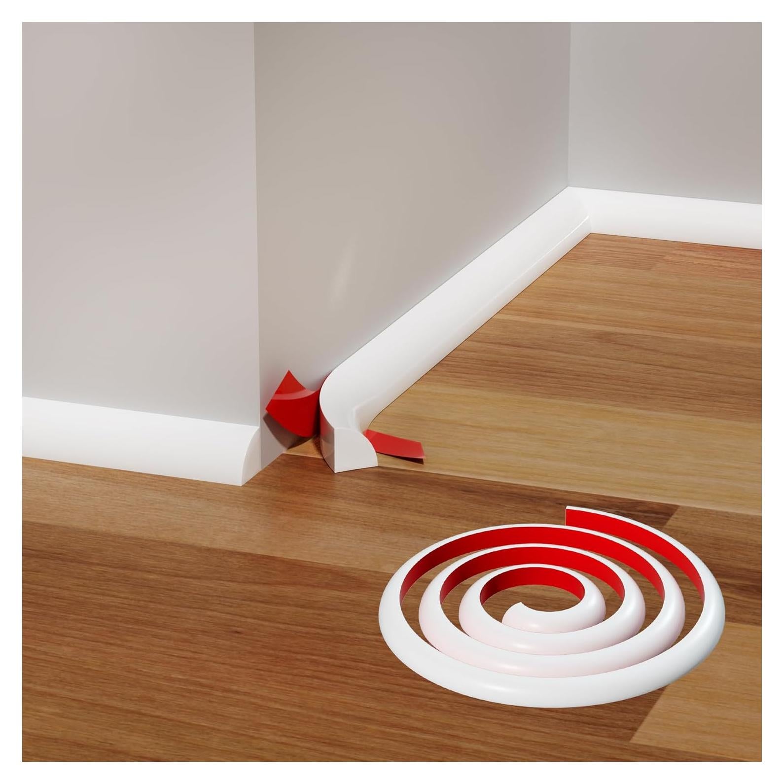 Moldura Flexible Autoadhesiva GCJUYA 120 cm Blanco Silicona