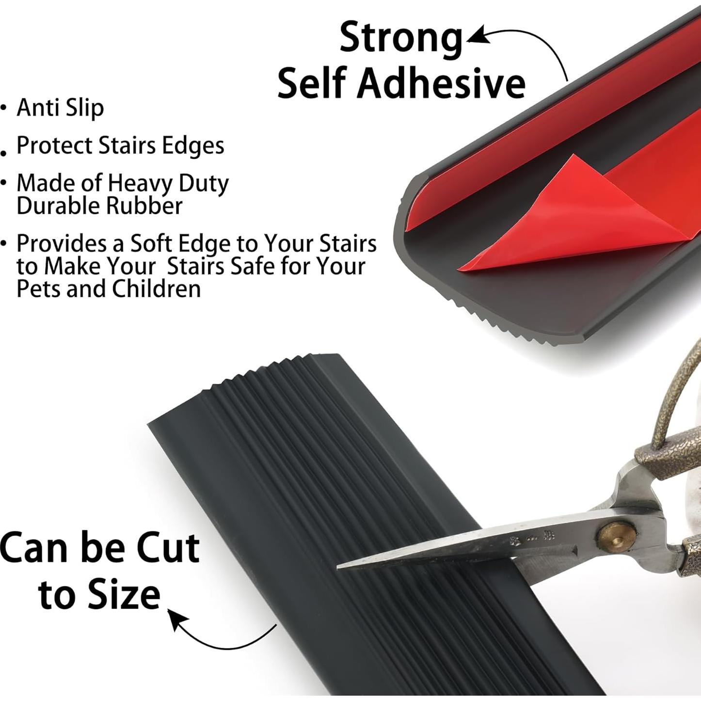 Bisel Antideslizante Taaizau 5m Negro para Escaleras PVC