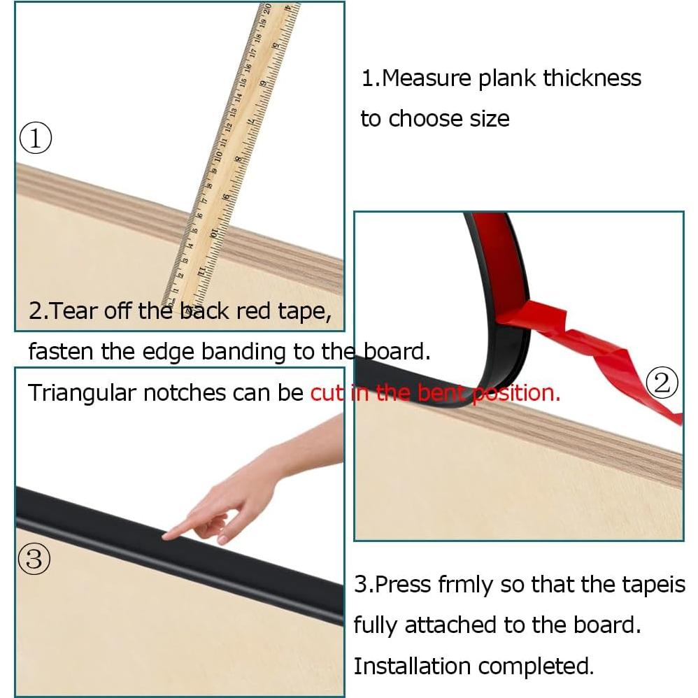 Banda de Bisel Autoadhesiva Tintvent 1.9 cm x 6.1 m Negra