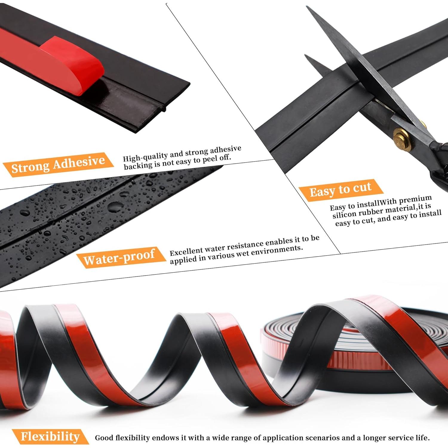 Tira de Sellado de Caucho de Silicona DOBTIM 7.62 cm x 7.62 m