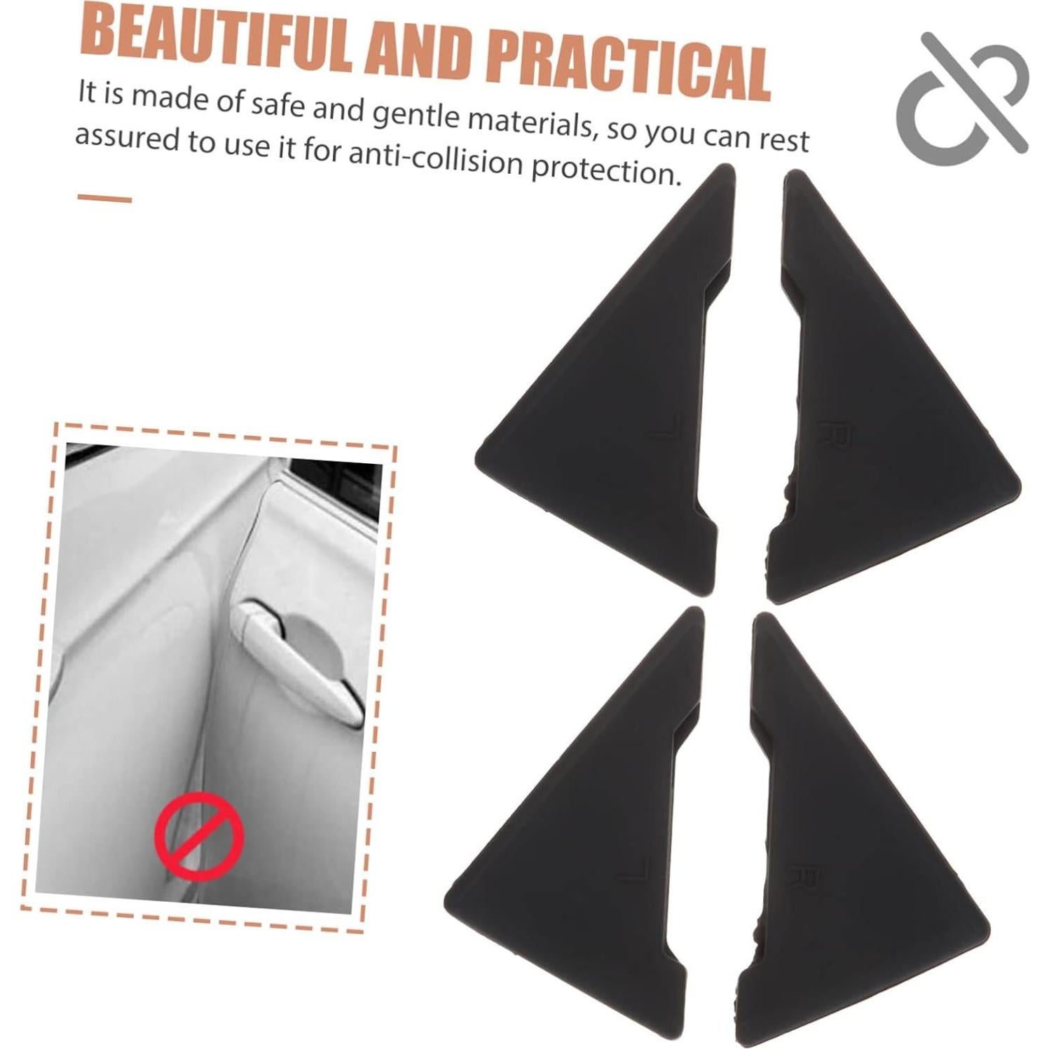 4 Protectores de Bordes de Puerta DRESSOOS Universal 5.5x4cm