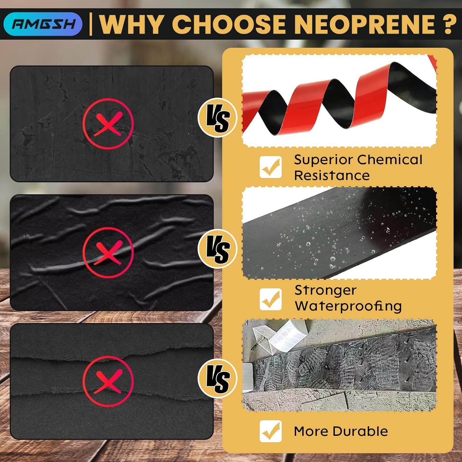 Tira de goma neopreno autoadhesiva 3.175mm x 50.8mm x 3.048m