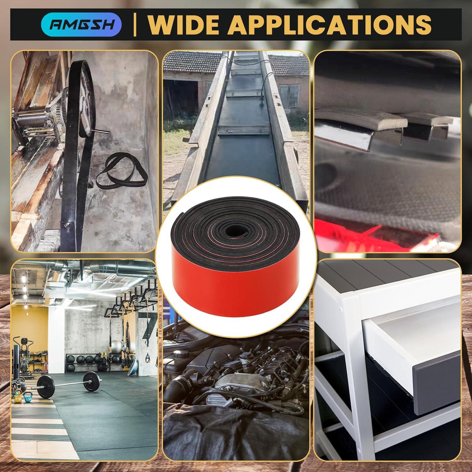 Tira de goma neopreno autoadhesiva 3.175mm x 50.8mm x 3.048m