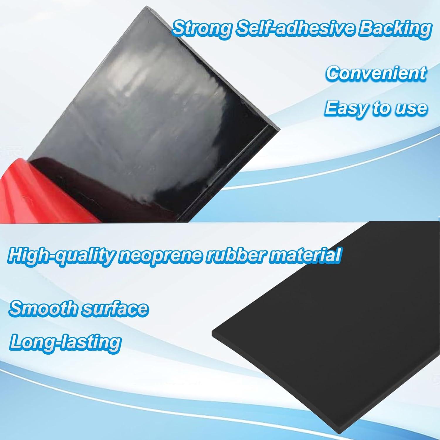 Tira de goma adhesiva neopreno 10.16 cm x 0.16 cm x 6.1 m