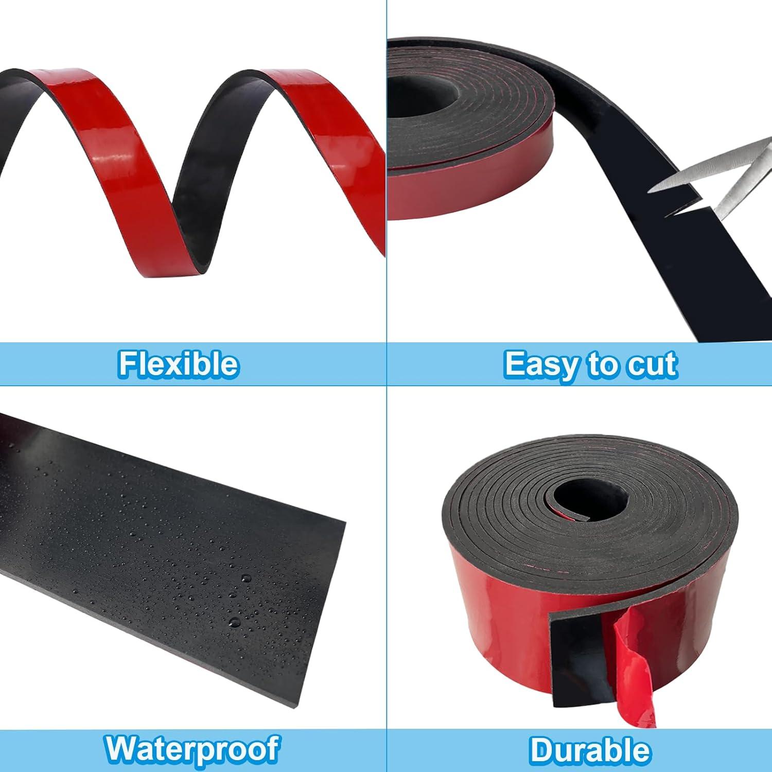 Tira de goma adhesiva neopreno 10.16 cm x 0.16 cm x 6.1 m