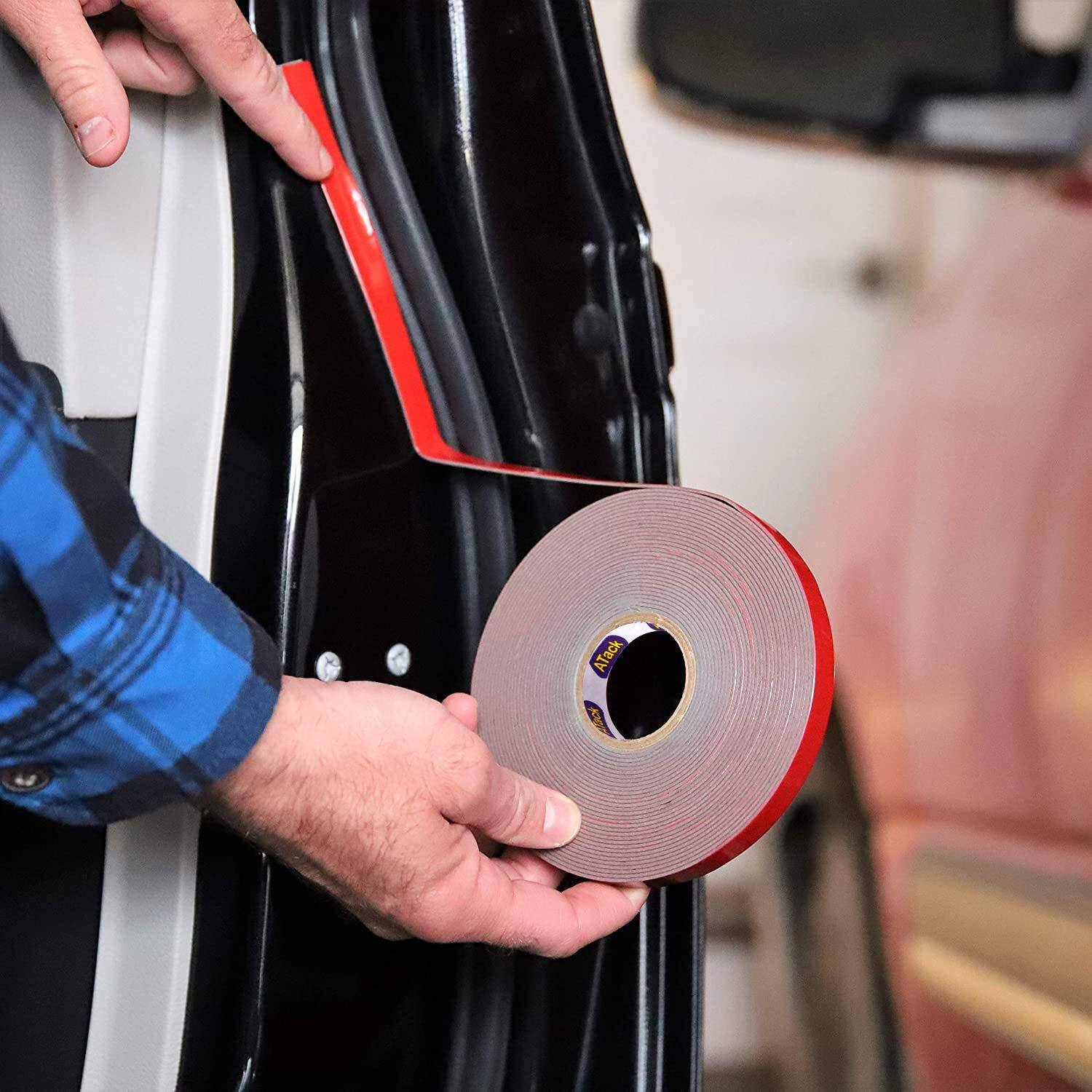 Cinta de Moldeo Automotriz Doble Cara ATack 1.3cm x 9.1m