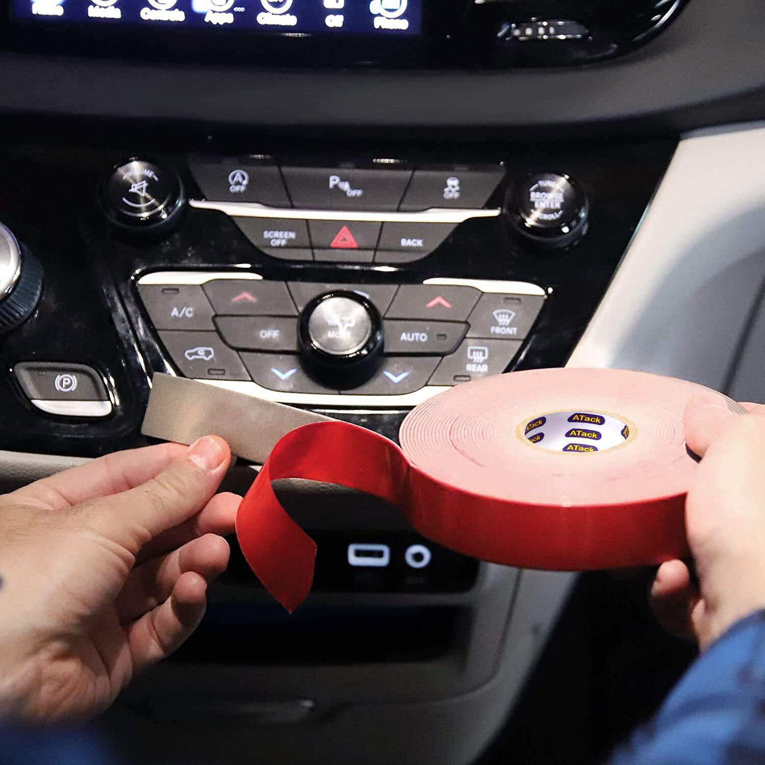 Cinta de Moldeo Automotriz Doble Cara ATack 1.3cm x 9.1m