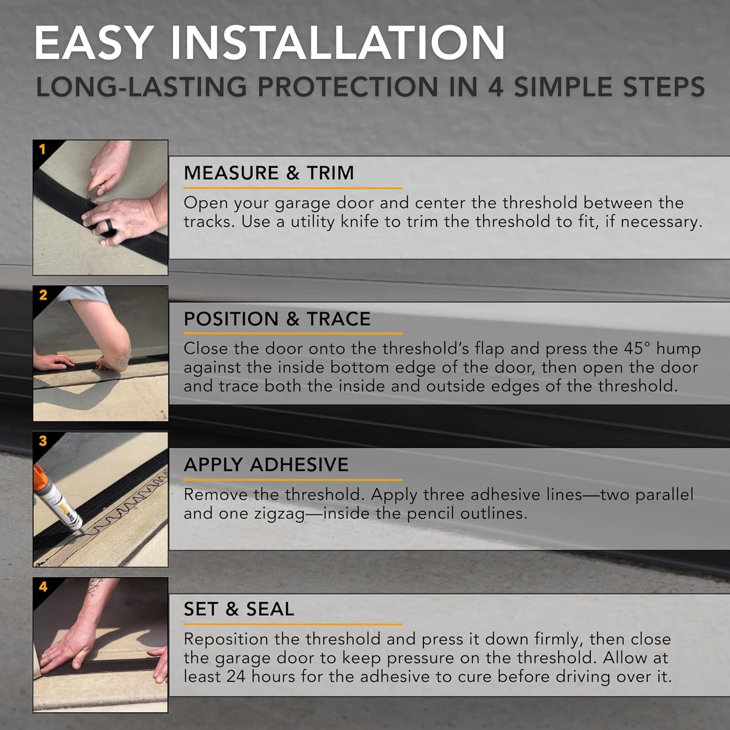 Sello de Umbral de Puerta de Garaje Storm Shield 3 m - PVC