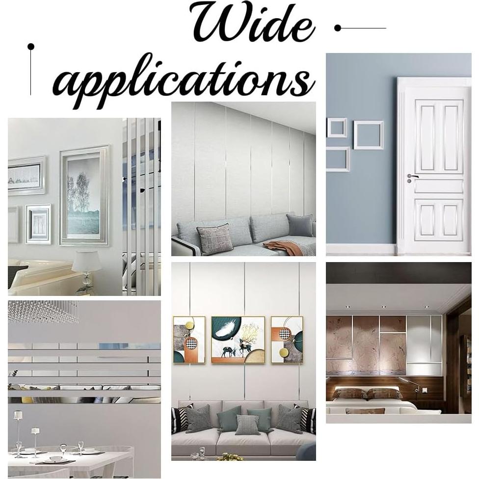 Moldura Autoadhesiva NBEADS 6m x 5cm PVC Plata para Pared