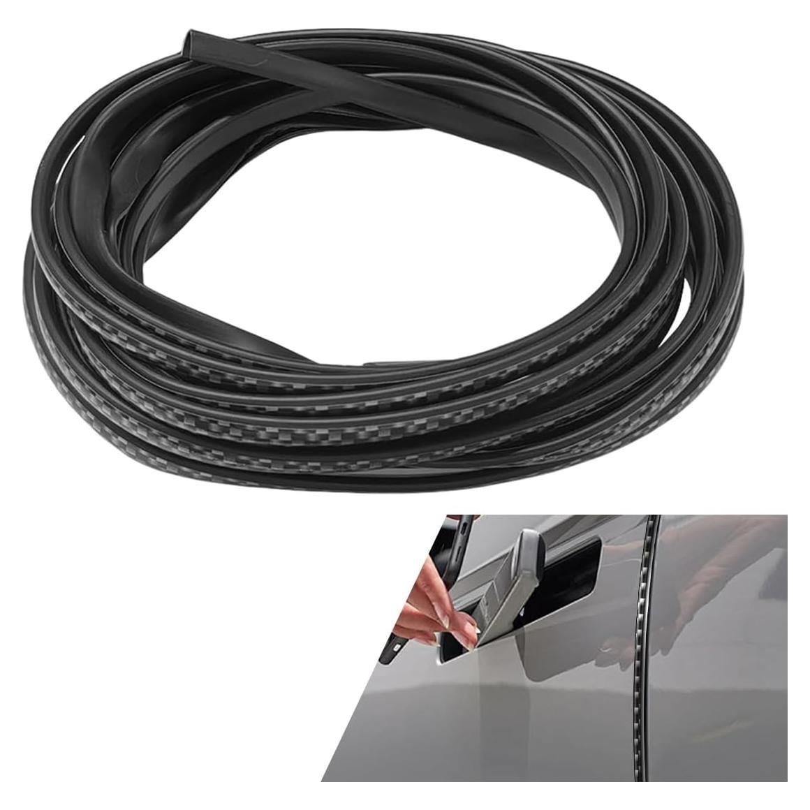 Protector de Bordes de Puerta de Coche LHDOS 5M Fibra de Carbono