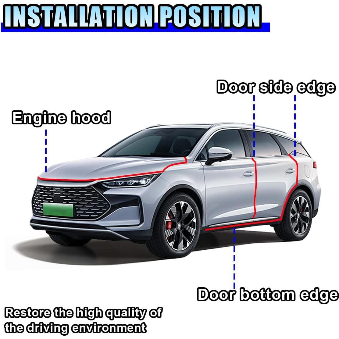 Protector de Bordes de Puerta de Coche LHDOS 5M Fibra de Carbono