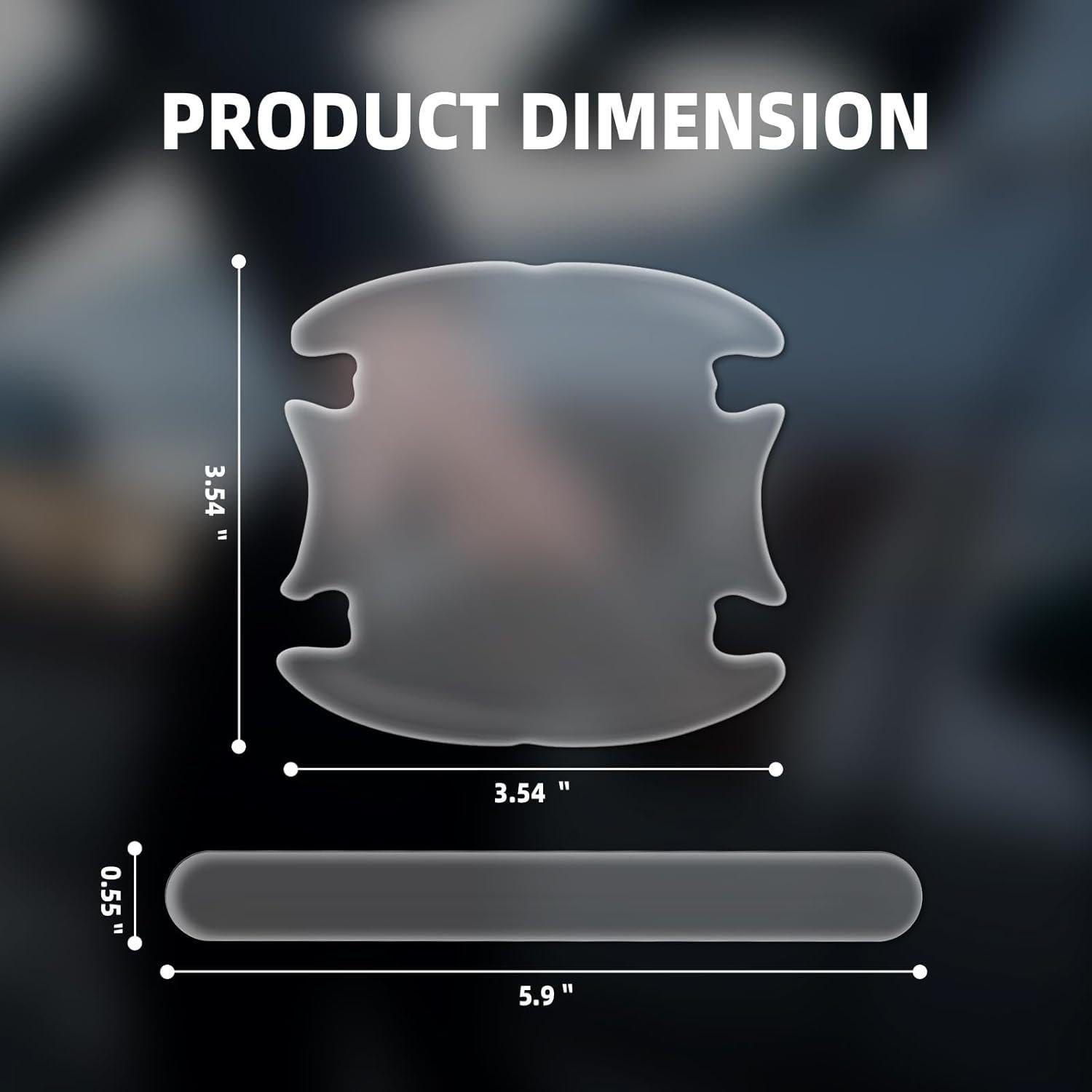 Protector de Manija de Puerta de Auto Meorain 8PCS Transparente