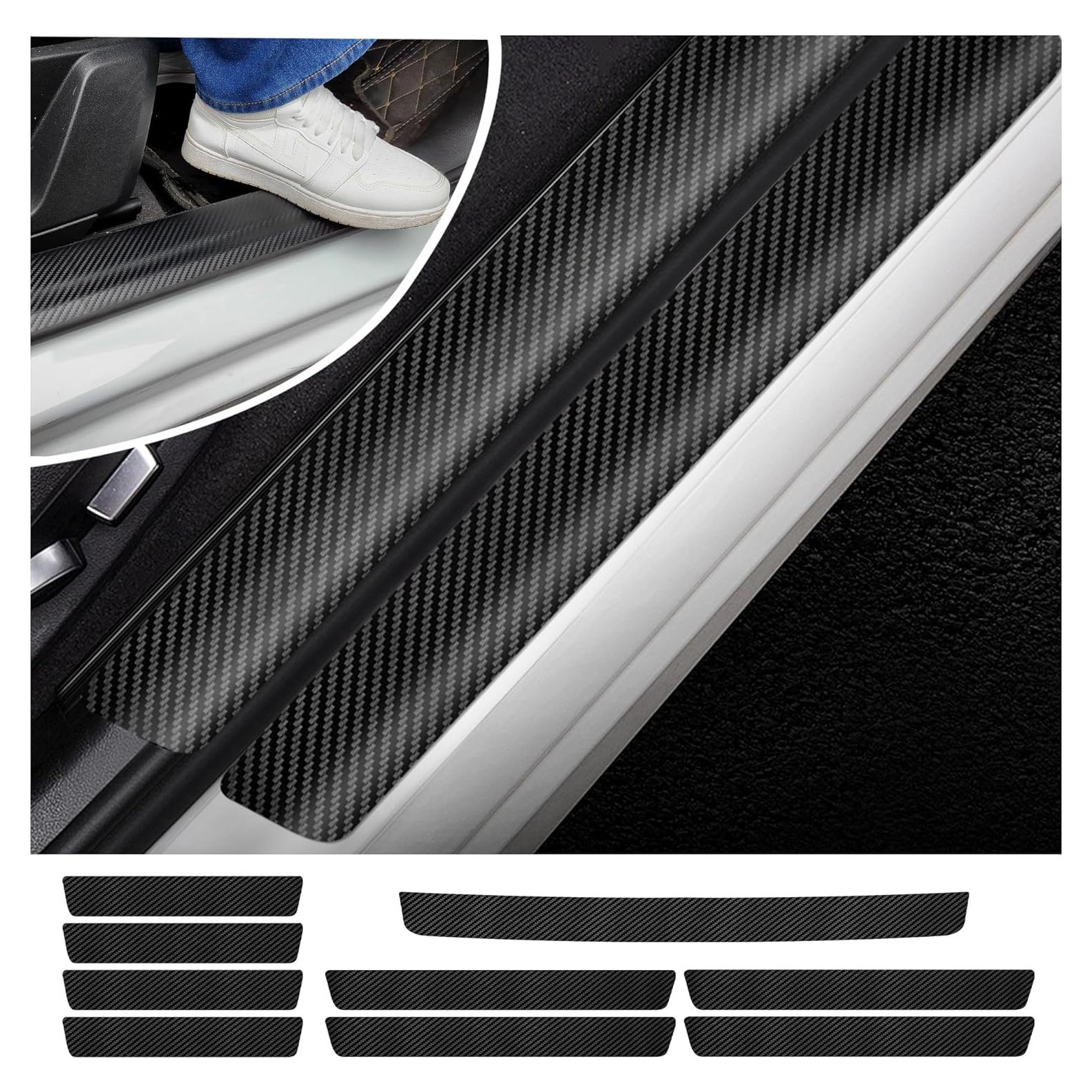 Juego de 9 Protectores de Bordes de Puerta Figpade Fibra de Carbono