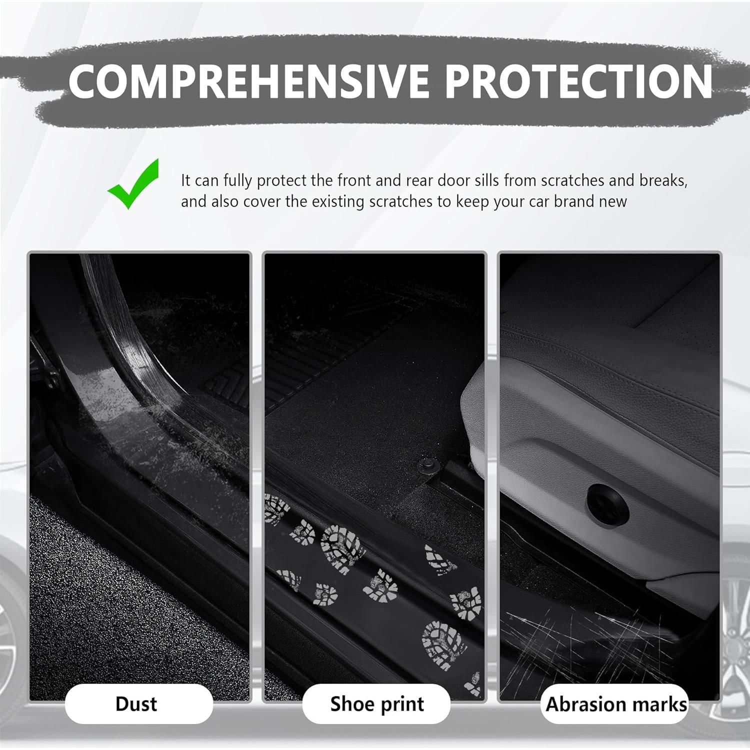 Juego de 9 Protectores de Bordes de Puerta Figpade Fibra de Carbono