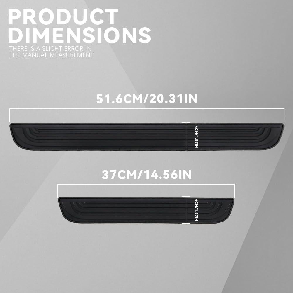 Protector de umbral de puerta Tecledsn 4PCS Goma Negra Universal