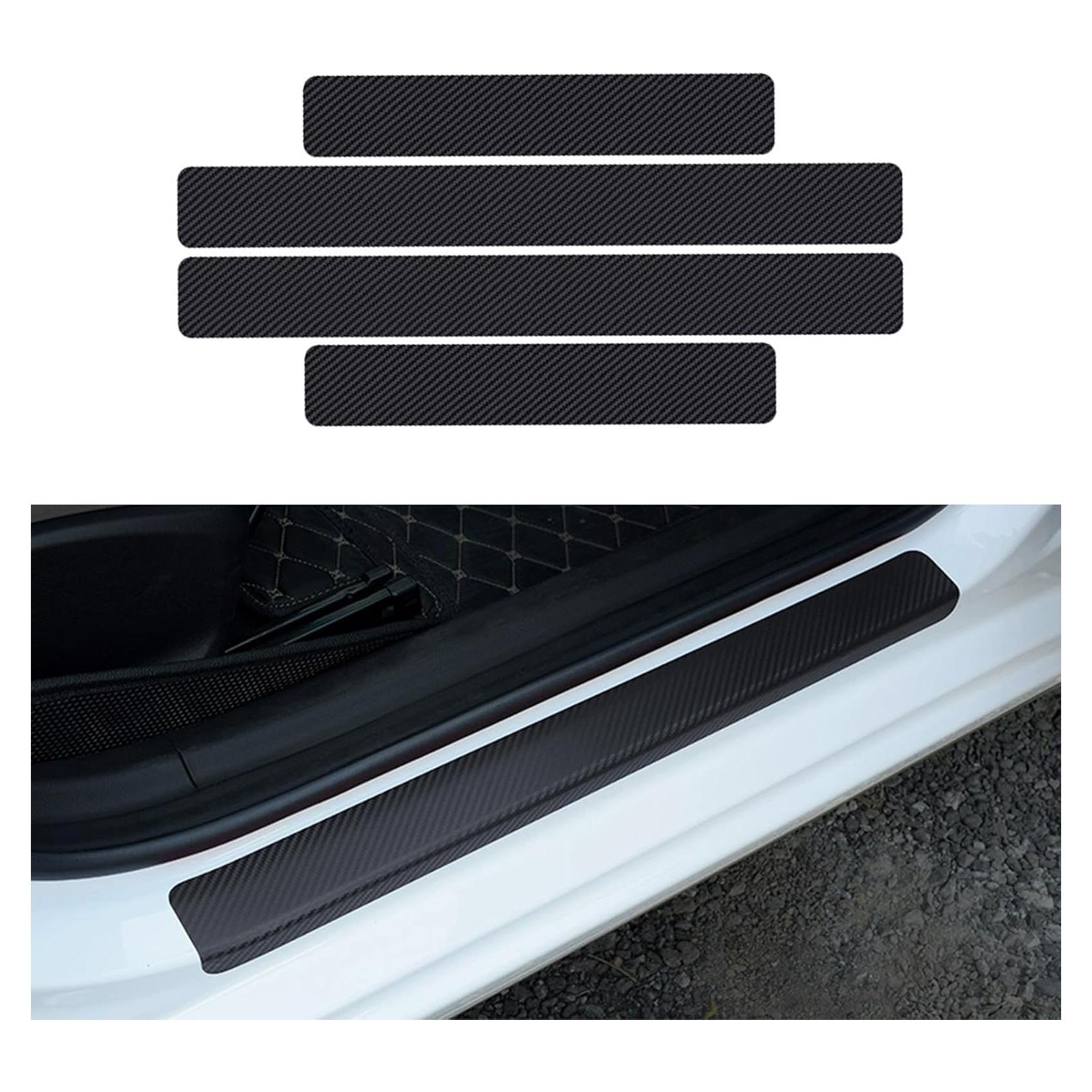 Protector de Umbral de Puerta Shakas 4Pcs PVC Ignífugo Negro