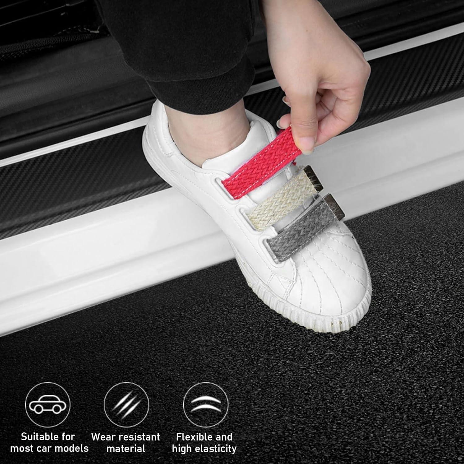 Protector de Umbral de Puerta Shakas 4Pcs PVC Ignífugo Negro