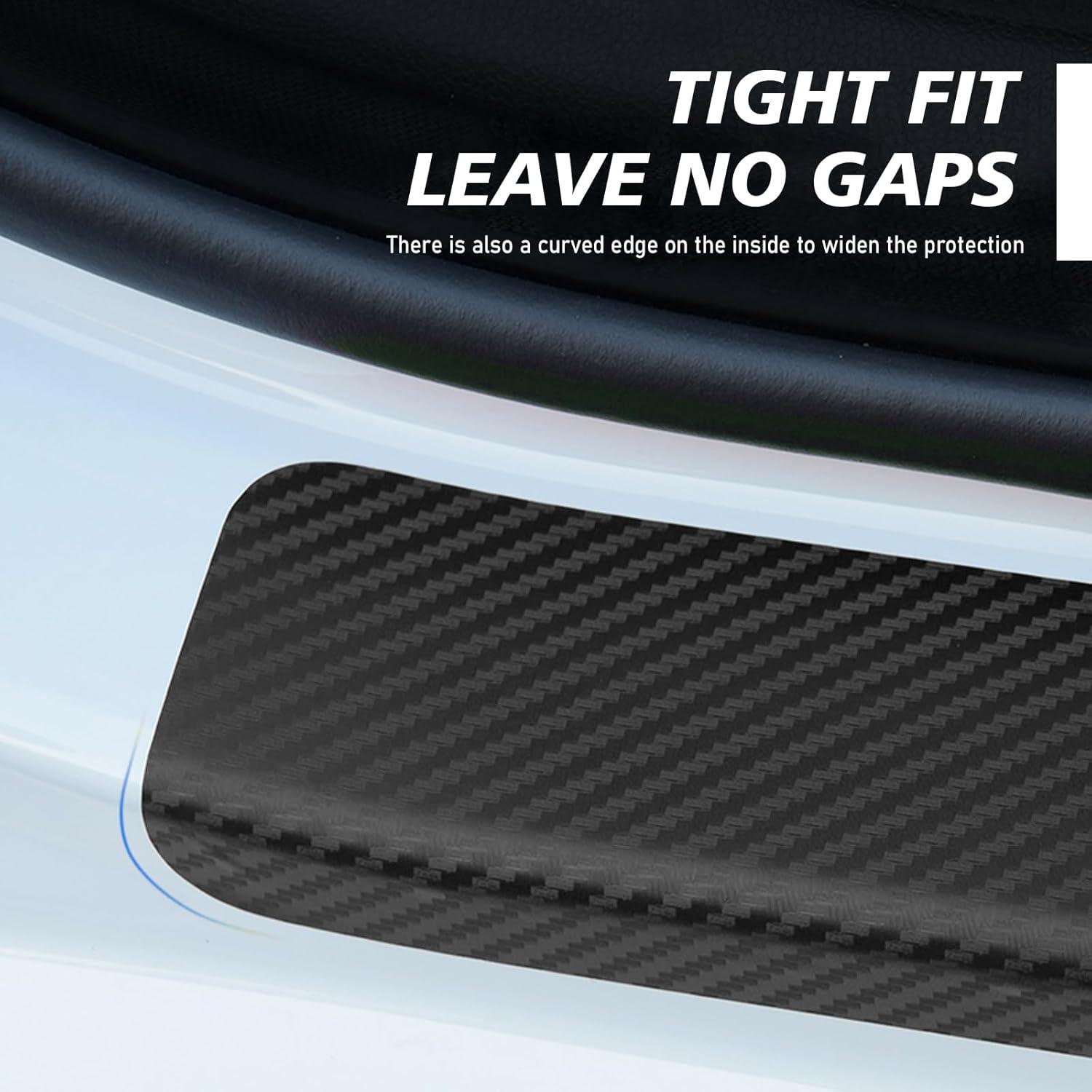 Protector de Umbral de Puerta Shakas 4Pcs PVC Ignífugo Negro