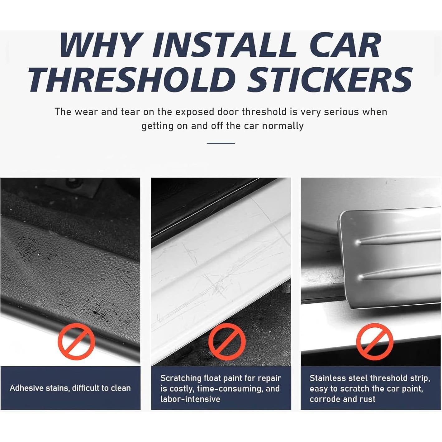 Protector de Umbral de Puerta Shakas 4Pcs PVC Ignífugo Negro