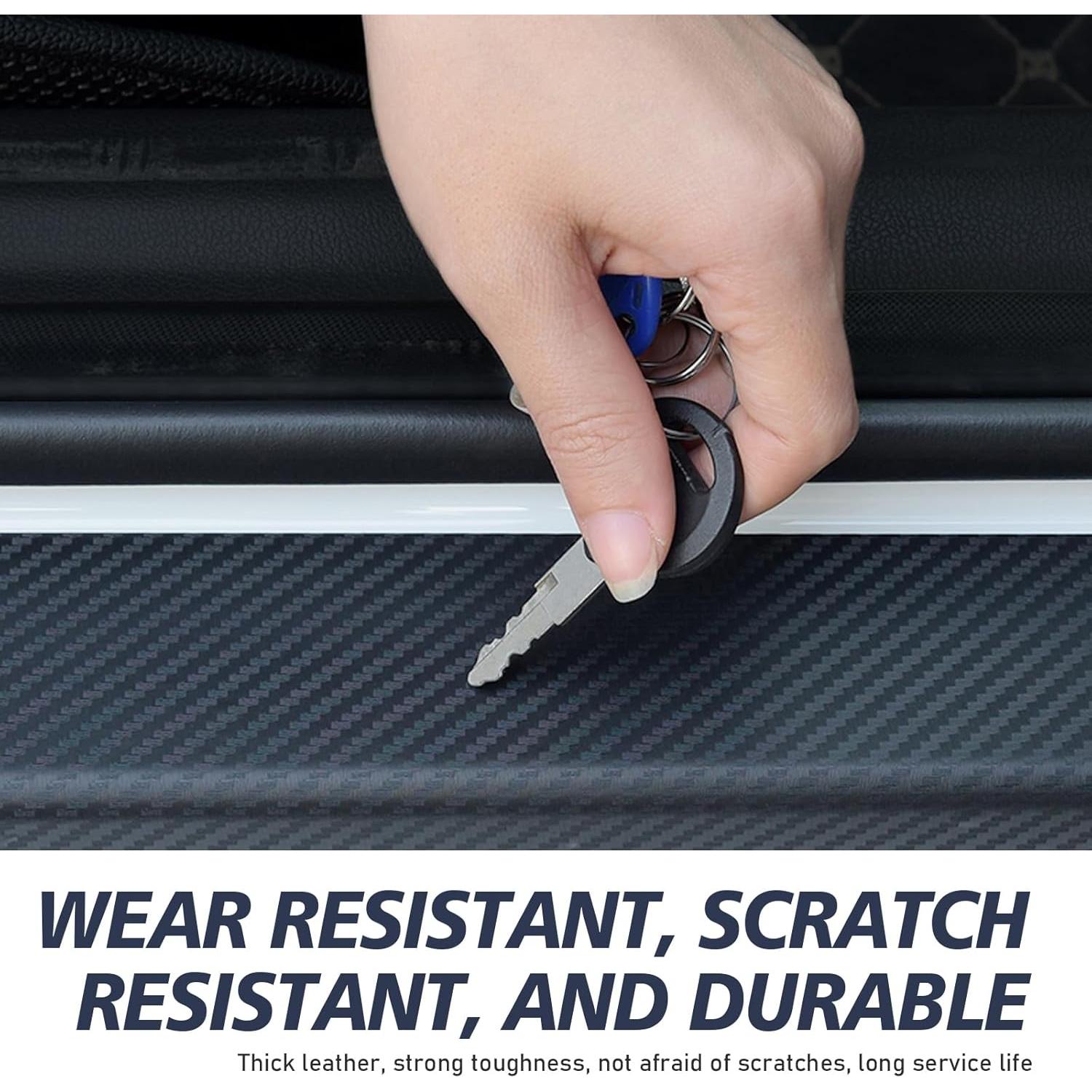 Protector de Umbral de Puerta Shakas 4Pcs PVC Ignífugo Negro