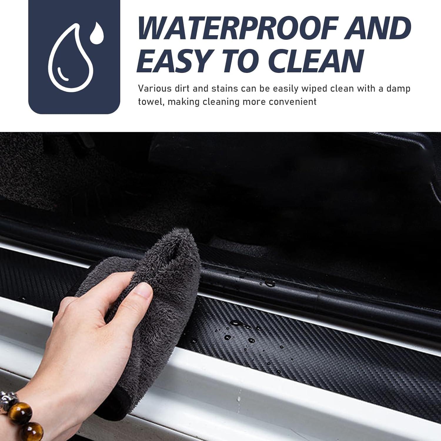 Protector de Umbral de Puerta Shakas 4Pcs PVC Ignífugo Negro