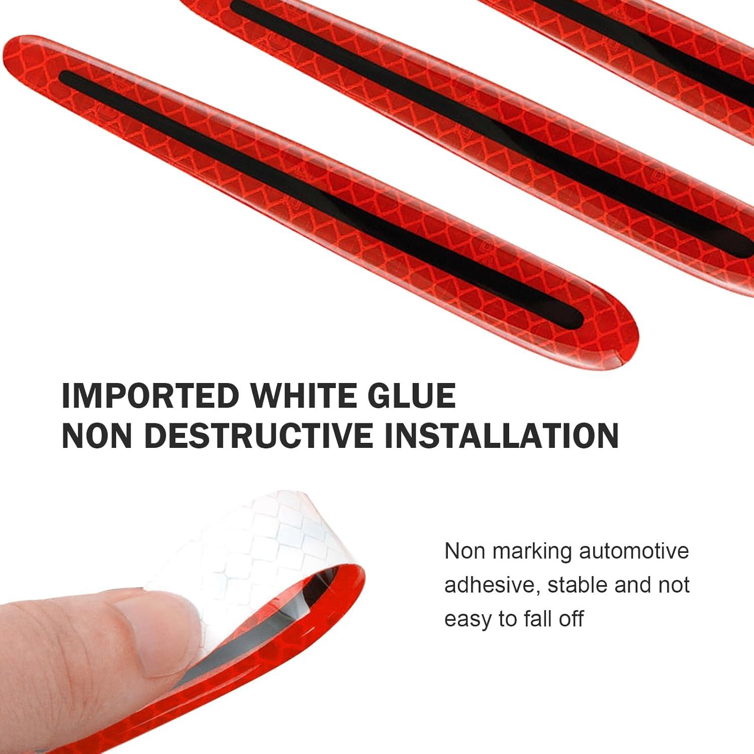 Protector de Manija de Puerta de Coche Ferianl 8 Piezas Rojo