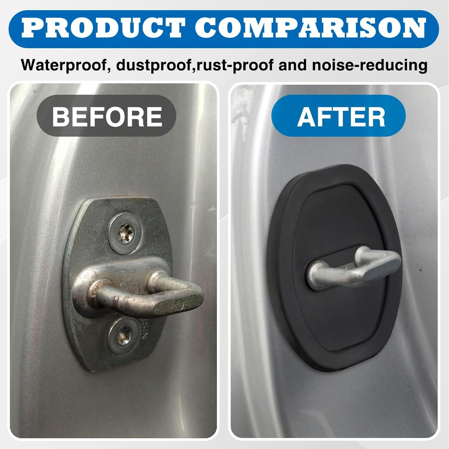 Cubierta Protectora de Pestillo de Puerta de Coche DC,CLISENCE - 4 Pcs