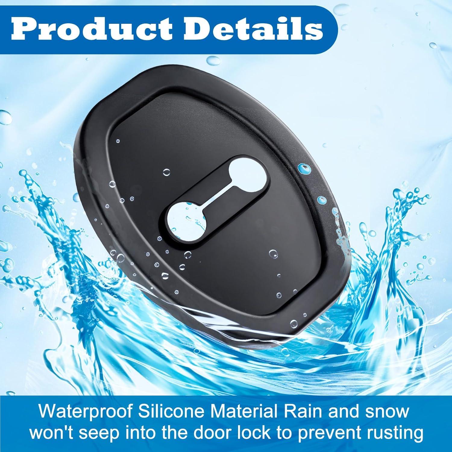 Cubierta Protectora de Pestillo de Puerta de Coche DC,CLISENCE - 4 Pcs