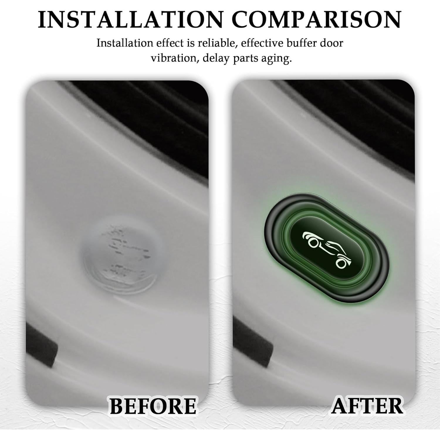 16 Amortiguadores de Puerta de Coche Stacool - Silicona Luminoso