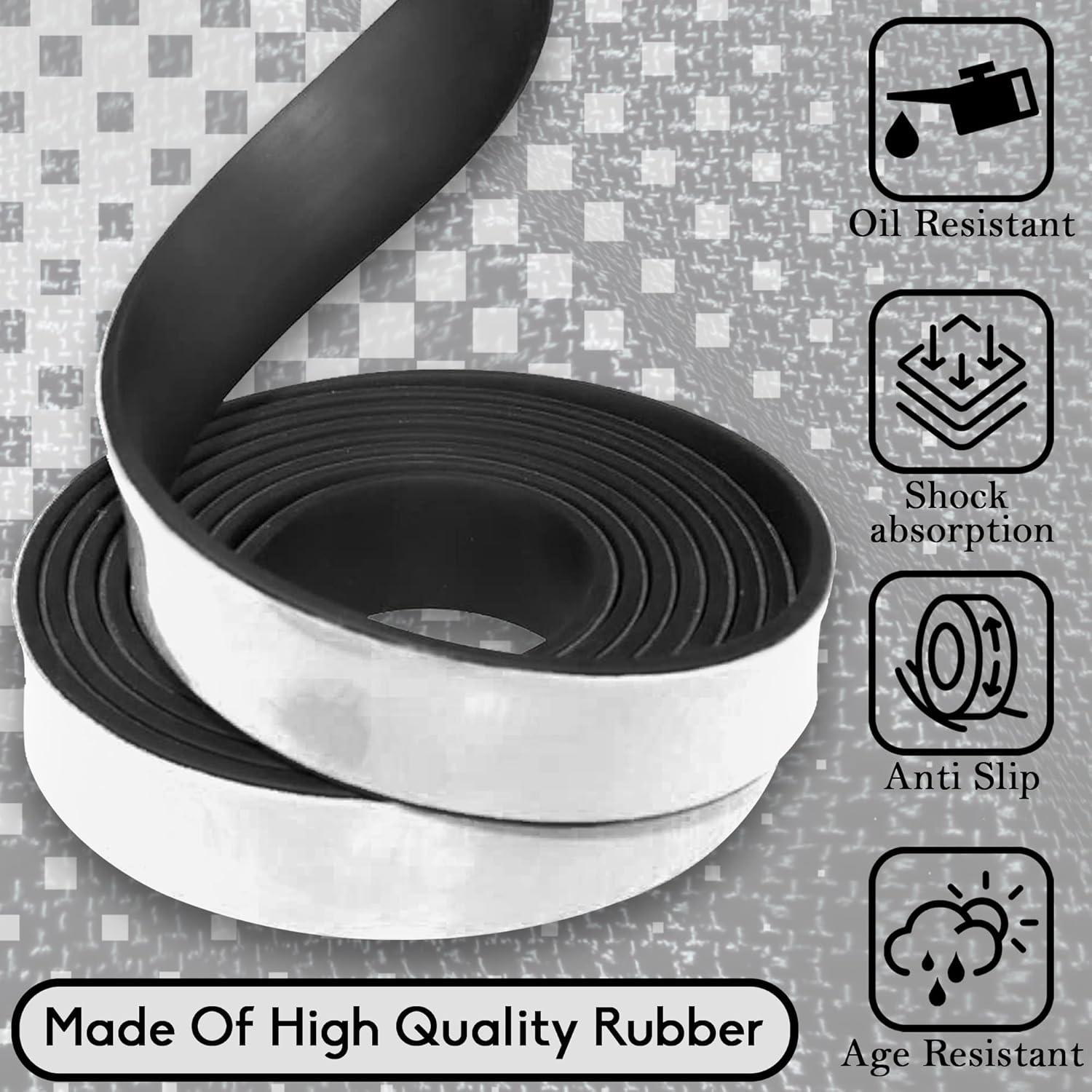 Tiras de goma autoadhesivas NABOWAN 1.5 cm x 304.8 cm para bricolaje